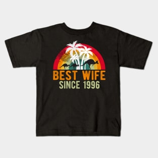 Best Wife Since 1996 - Funny 26th wedding anniversary gift for her Kids T-Shirt